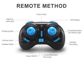 Mini Dron JJR/C H36 2.4G 4 kanálový, 6osý gyroskop šedá barva
