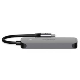 USB Hub Nedis USB-C/4×USB šedá barva
