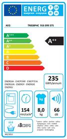 Sušička prádla AEG TR838P4C bílá barva
