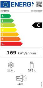 Chladnička s mrazničkou Samsung RB38C676CS9/EF stříbrná barva
