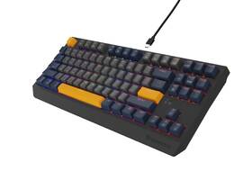 Klávesnice Genesis THOR 230, TKL, RGB, Outemu Panda, US layout, šedo-modrá, černá 
