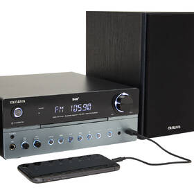 Mikrosystém AIWA MSBTU-700DAB černá barva
