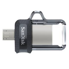 USB Flash SanDisk Dual m3.0 256GB OTG MicroUSB/USB 3.0 černá barva
