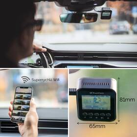 Autokamera TrueCam H25 GPS 4K (s hlášením radarů) černá barva
