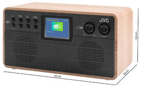 Radiopřijímač s DAB+ JVC RA-E731B-DAB černá barva
