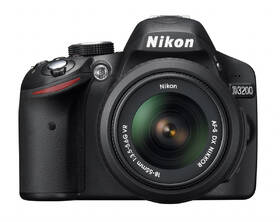 Digitální fotoaparát Nikon D3200 + 18-55 AF-S DX VR černá barva
