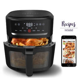 Fritéza horkovzdušná Rohnson R-2834 SmartChef XL Wi-Fi 8 l černá barva
