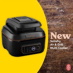 Multifunkční hrnec RUSSELL HOBBS 26520-56 SatisFry Air&Grill Multi, 5,5 l černá barva
