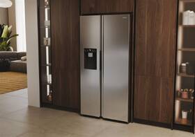 Americká lednice Haier HSW79F18CIMM nerez
