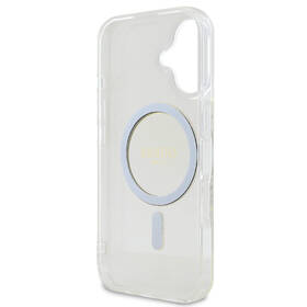 Kryt na mobil Guess IML Glitter Ring MagSafe na Apple iPhone 16 Plus průhledná
