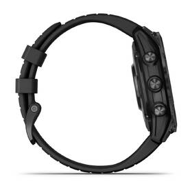 Chytré hodinky Garmin fenix 7 Pro Glass Solar - Gray / Black Silicone Band 
