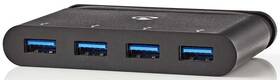 USB Hub Nedis USB-C/4×USB šedá barva
