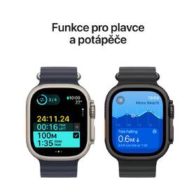Chytré hodinky Apple GPS + Cellular 49mm pouzdro z přírodního titanu - žlutohnědý alpský tah - M 
