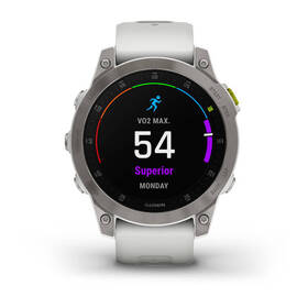 GPS hodinky Garmin epix (Gen 2) Sapphire - Titan/White Silicone Band 
