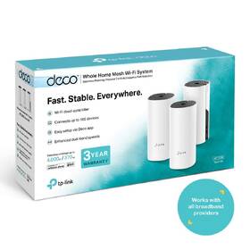 Komplexní Wi-Fi systém TP-Link Deco E4 (3 ks) bílá barva

