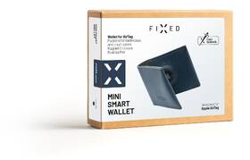 Peněženka FIXED Wallet pro AirTag z pravé hovězí kůže modrá barva
