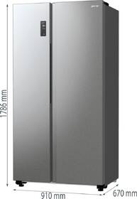 Americká lednice Gorenje NRR9185EAXL nerez
