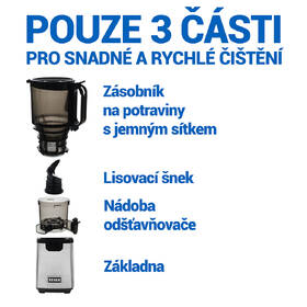 Odšťavňovač Tesla SlowJuicer SJ770 XXL Deluxe černá barva

