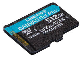 Paměťová karta Kingston MicroSDXC 512GB U3 UHS-I (200R/160W) + adaptér 

