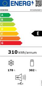 Americká lednice Hisense RF540N4SBF2 černá barva
