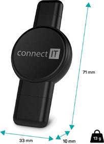 Bezdrátová nabíječka Connect IT WatchTravelCharge černá barva
