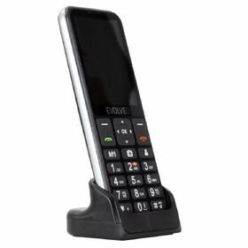 Mobilní telefon Evolveo EasyPhone LT - seniorský černá barva
