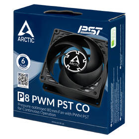 Ventilátor Arctic Cooling P8 PWM PST CO černá barva
