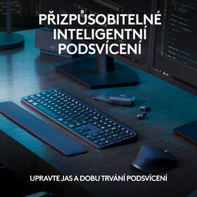 Klávesnice Logitech MX Keys S, CZ/SK layout - grafitová 
