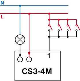 Spínač časový Elektrobock CS3-4M pod vypínač 

