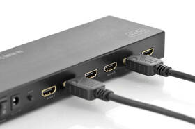 HDMI rozbočovač Digitus 8 port, podpora 4K černá barva
