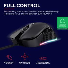 Myš Trust GXT 922 YBAR Eco černá barva

