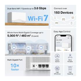 Komplexní Wi-Fi systém Mercusys Halo H25BE BE3600 Mesh Wi-Fi 7 (2 ks) bílá barva
