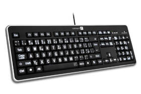 Klávesnice Connect IT CI-71 s velkým fontem, CZ černá barva
