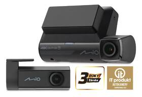 Autokamera Mio MiVue 955W Dual 4K GPS (s 2.5K zadní kamerou) černá barva
