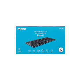 Klávesnice Rapoo UCK-6001 s USB-C multiport hubem 8v1, CZ/SK layout šedá barva
