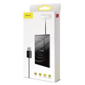 Bezdrátová nabíječka Baseus Ultra-thin Card 15W černá barva
