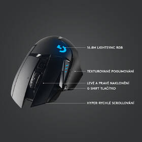 Myš Logitech G502 Lightspeed Wireless černá barva
