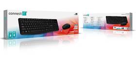 Klávesnice s myší Connect IT OfficeBase Wireless Combo černá barva
