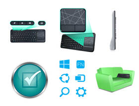 Klávesnice Logitech K400 CZ černá barva
