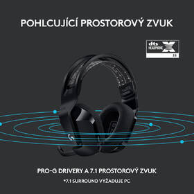 Headset Logitech G733 Lightspeed Wireless RGB černá barva
