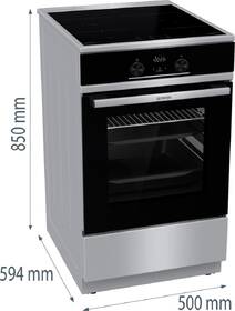 Indukční sporák Gorenje GEITS5C70XPG nerez
