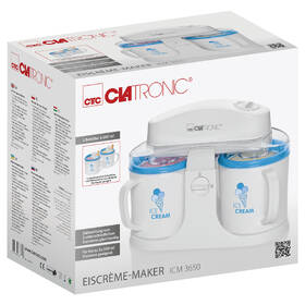 Zmrzlinovač Clatronic ICM 3650 bílá barva
