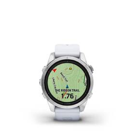 Chytré hodinky Garmin epix Pro (Gen 2) Glass - 42 mm - Silver / Whitestone Silicone Band + Topo Czech PRO voucher 

