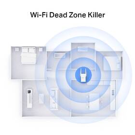 Wi-Fi extender TP-Link RE705X WiFi6 bílá barva
