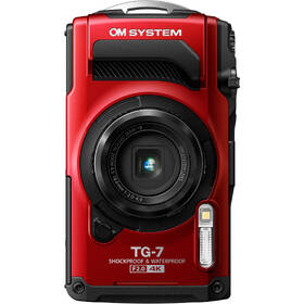 Digitální fotoaparát OM SYSTEM TG-7 červená barva
