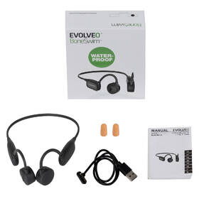 Sluchátka Evolveo BoneSwim Pro MP3 32GB černá barva
