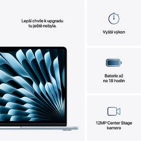 Notebook Apple 13" M4 10× GPU, 24GB, 512GB - blankytně modrý CZ 
