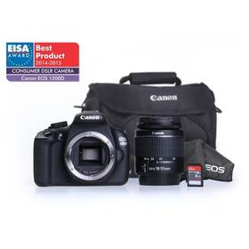 Digitální fotoaparát Canon 1200D černý + 18-55 DC + 8GB černá barva
