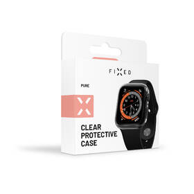 Ochranné pouzdro FIXED Pure s temperovaným sklem na Apple Watch 45mm průhledná
