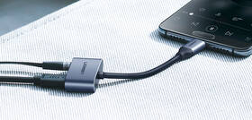 Redukce UGREEN USB-C/USB-C + 3.5mm Jack šedá barva

